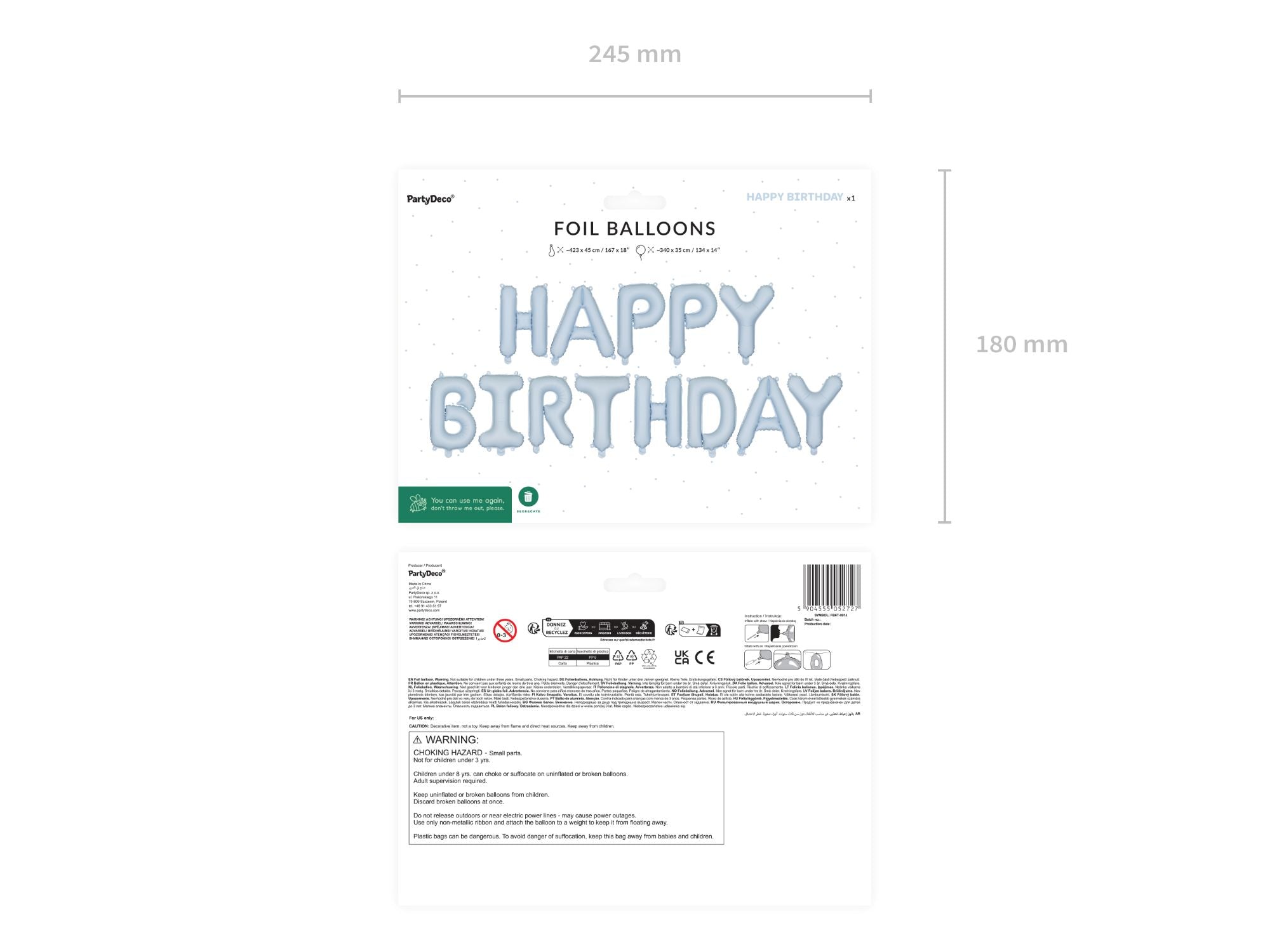 das-kost-mland-dekorationen-ballongirlande-happy-birthday-blau-340cm image 2