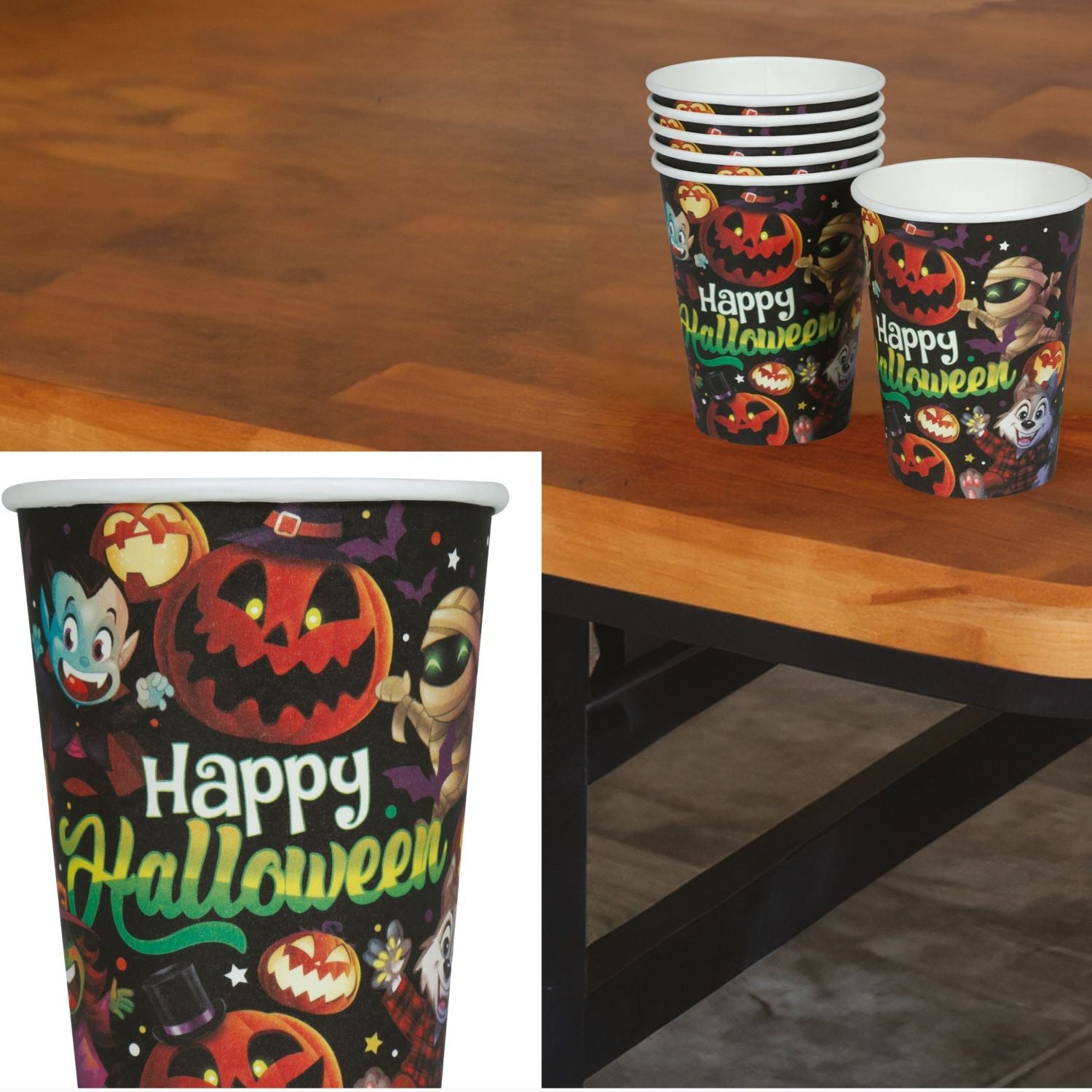 das-kost-mland-halloween-kleine-monster-pappbecher-240-ml-6-stk image 2