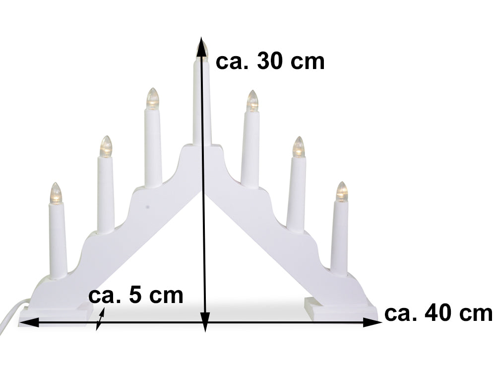 das-kost-mland-schwibbogen-led-7-kerzen-wei-40cm image 2