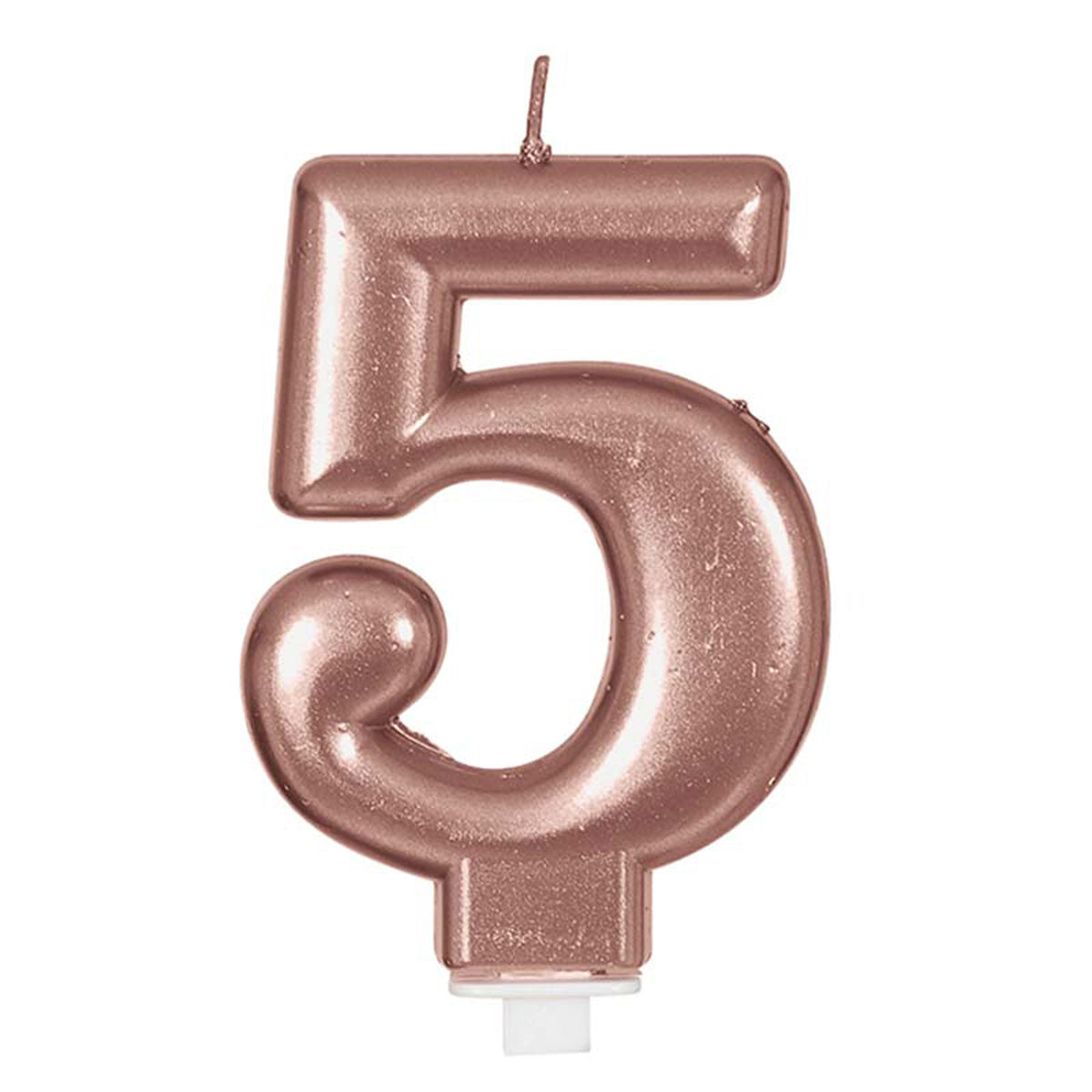 das-kost-mland-dekorationen-zahlenkerze-5-rosegold-tortenkerze image 1