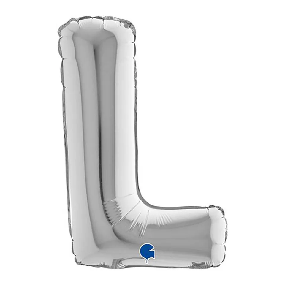 grabo-buchstaben-folienballon-l-silber-36-cm-luftf-llung image 1