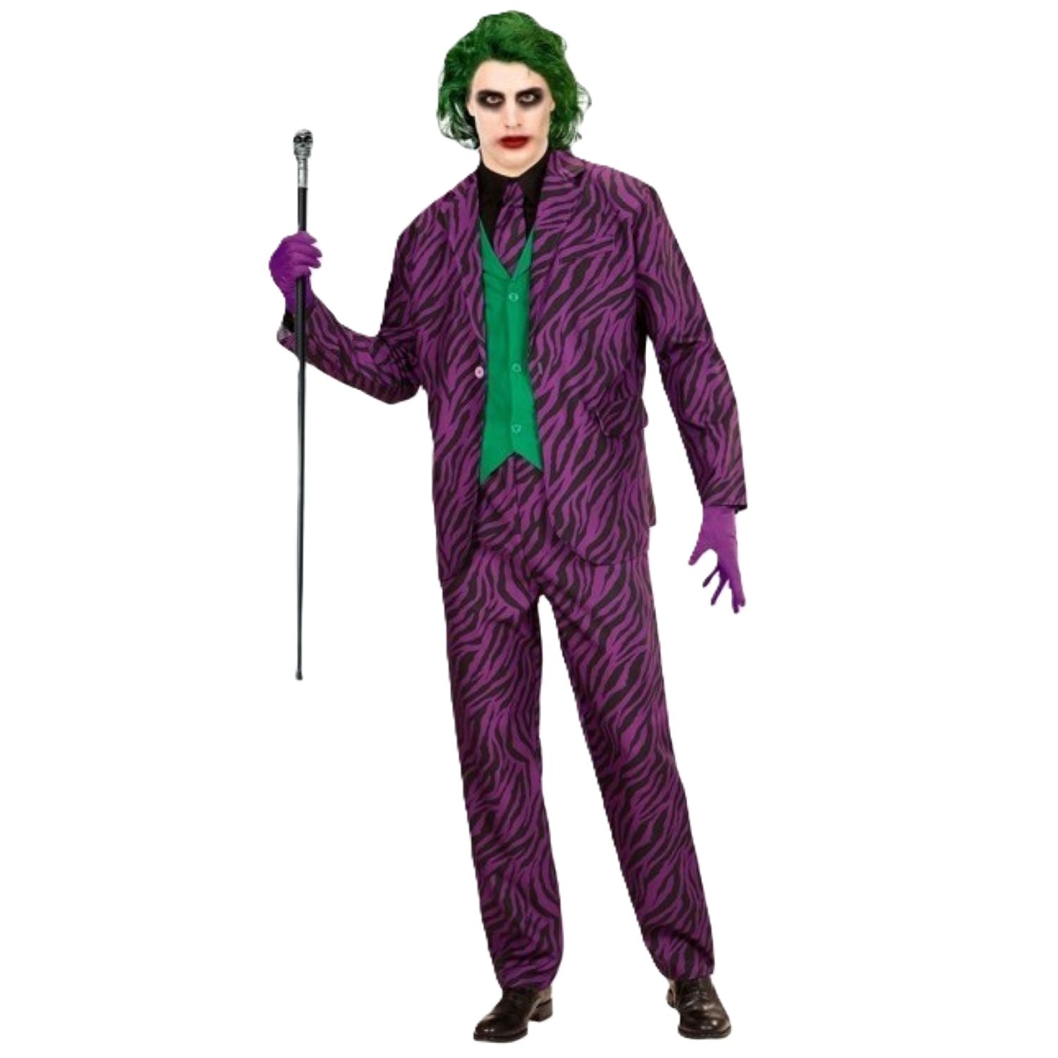 das-kost-mland-evil-clown-halloween-kost-m-herren-lila-schwarz image 2