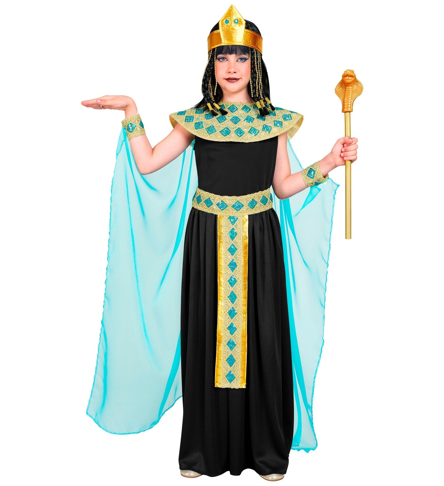 das-kost-mland-cleopatra-kinderkost-m-5tlg-schwarz-gold-gr-128 image 1