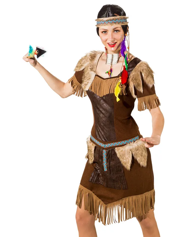das-kost-mland-tallulah-indianerin-kost-m-damen-braun-fell image 1