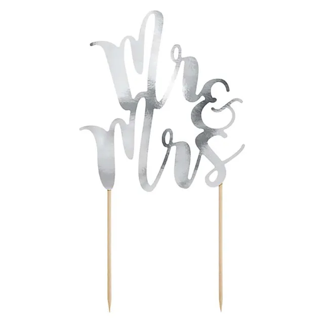 das-kost-mland-tortendeko-hochzeit-mr-mrs-silber-25-5-cm image 1