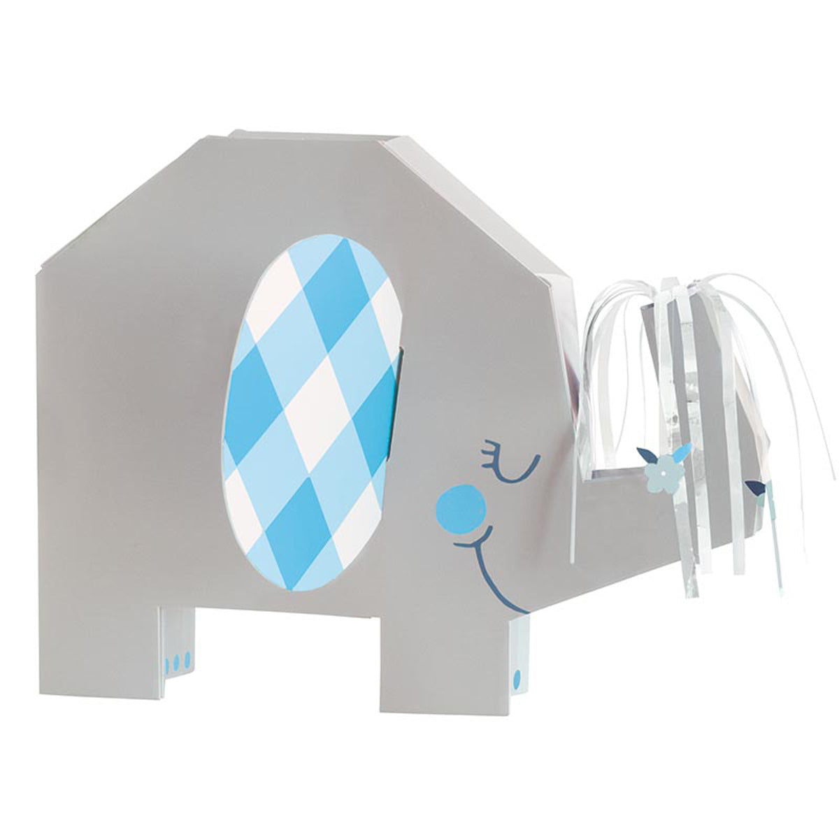 das-kost-mland-elefant-floral-tischaufsteller-blau-baby-junge image 1