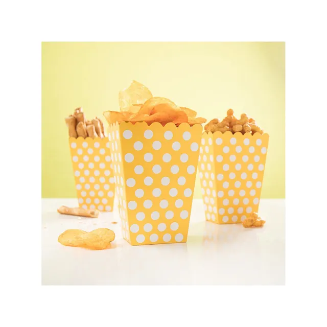 snackbox-dots-gelb-9x14cm-8-st-ck-papierschalen image 1
