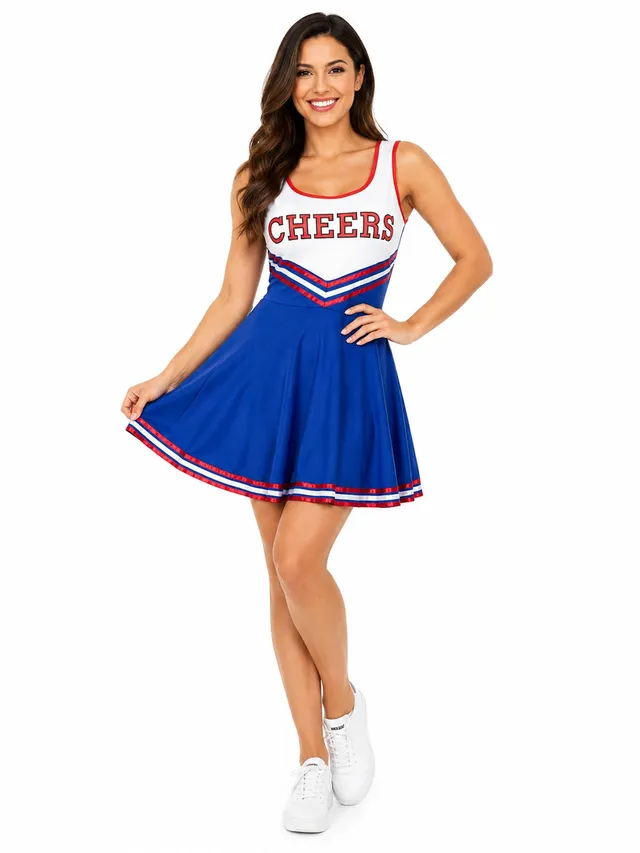 das-kost-mland-usa-cheerleader-kost-m-kleid-cheers-gr-36-38 image 1