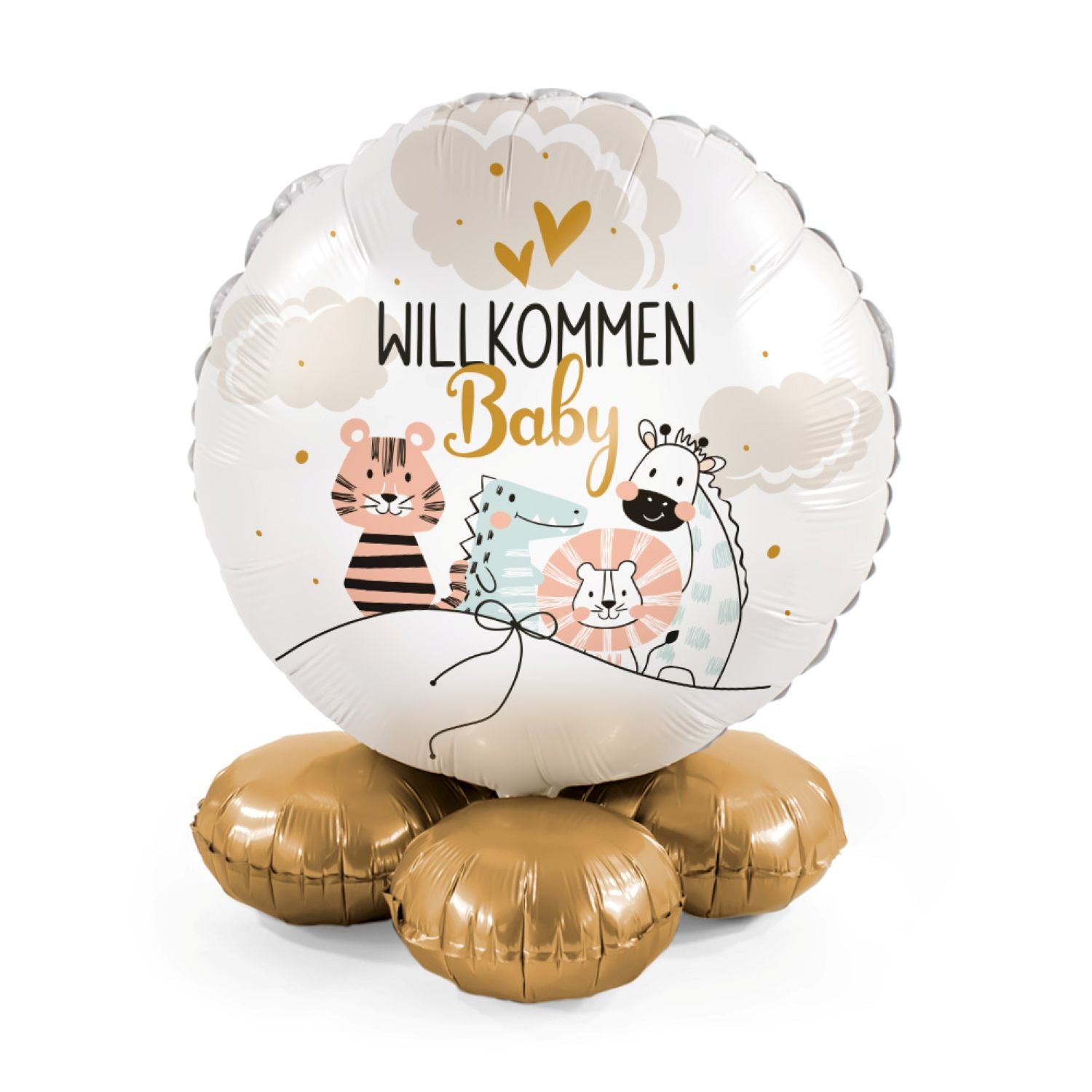 das-kost-mland-dekorationen-folienballon-bouquet-baby-little-friends image 1