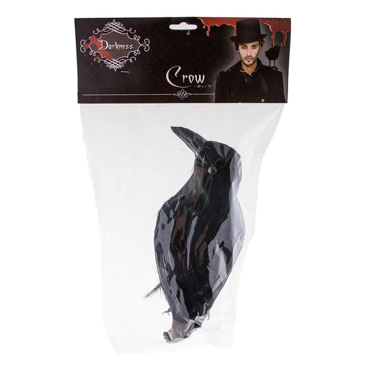 das-kost-mland-accessoires-schwarzer-rabe-deko-vogel-30-cm-federn image 2