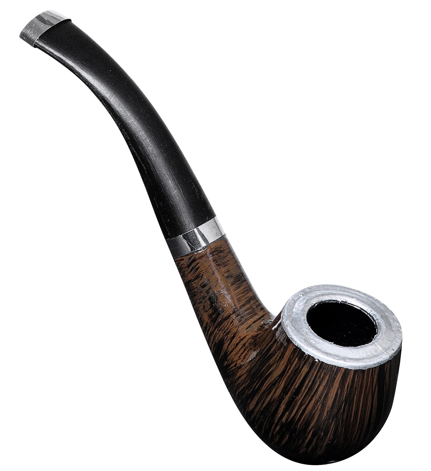 das-kost-mland-accessoires-pfeife-detektiv-14-5cm-braun-schwarz image 1