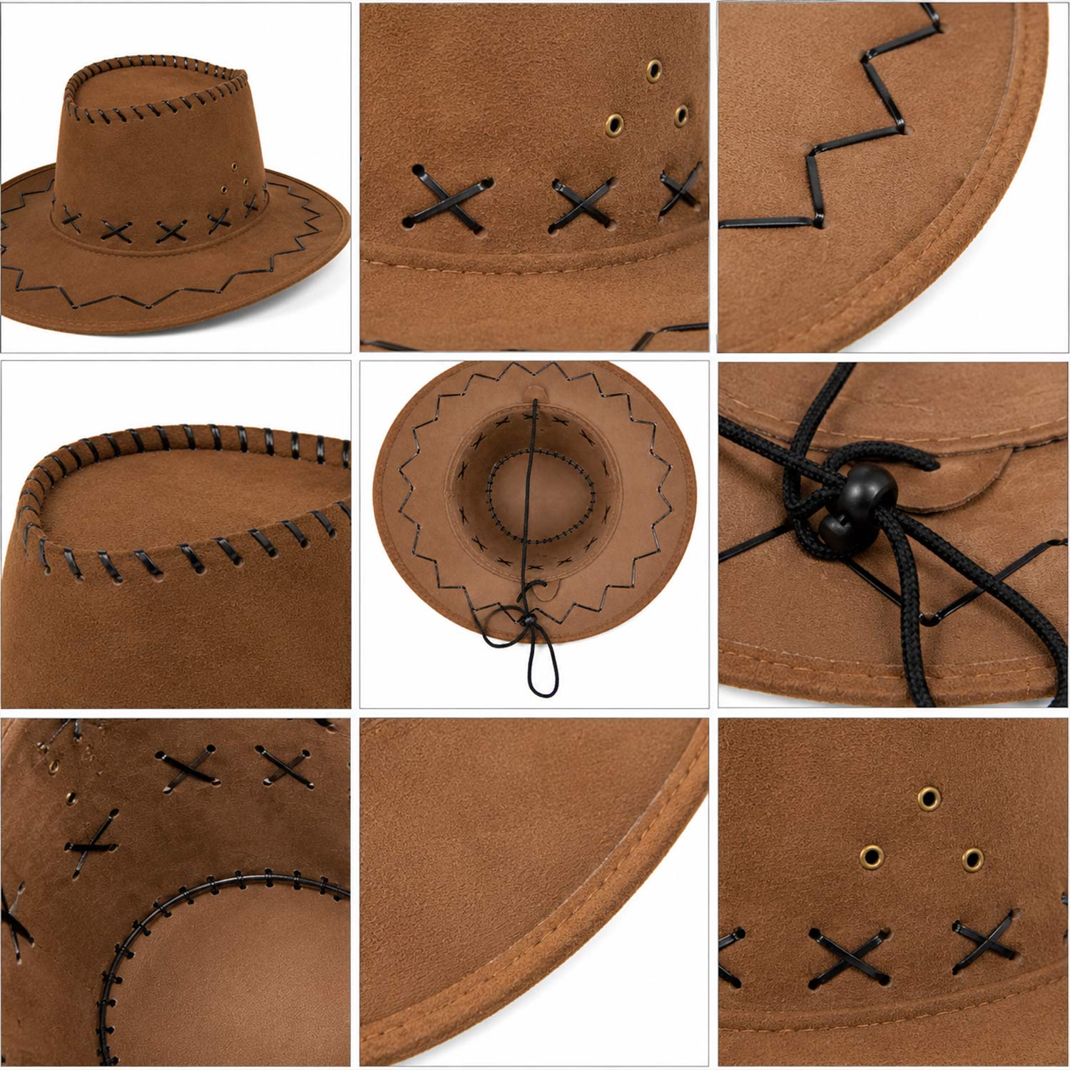 das-kost-mland-accessoires-cowboyhut-ziern-hte-kinderhut-braun image 4