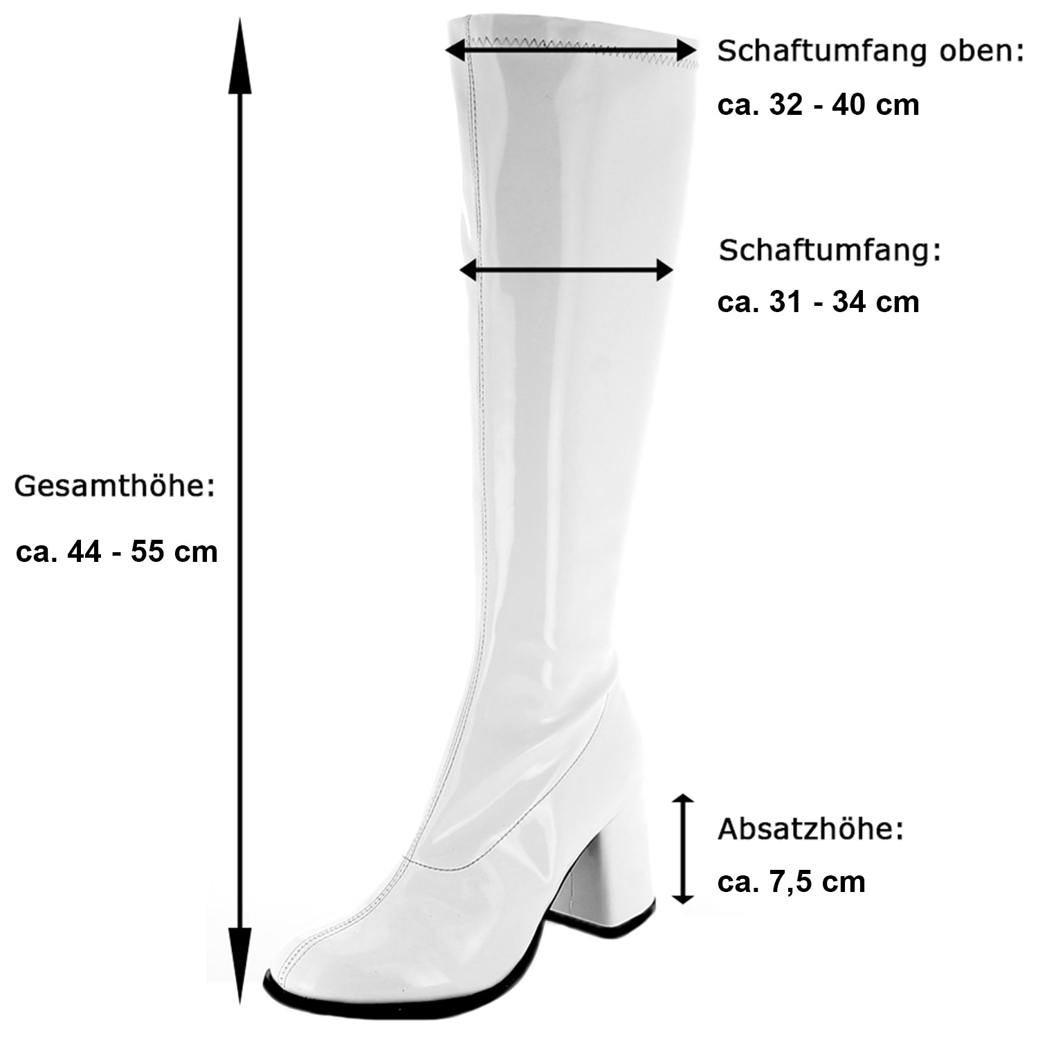 das-kost-mland-gogo-retro-lackstiefel-gelb-gr-38-blockabsatz image 2