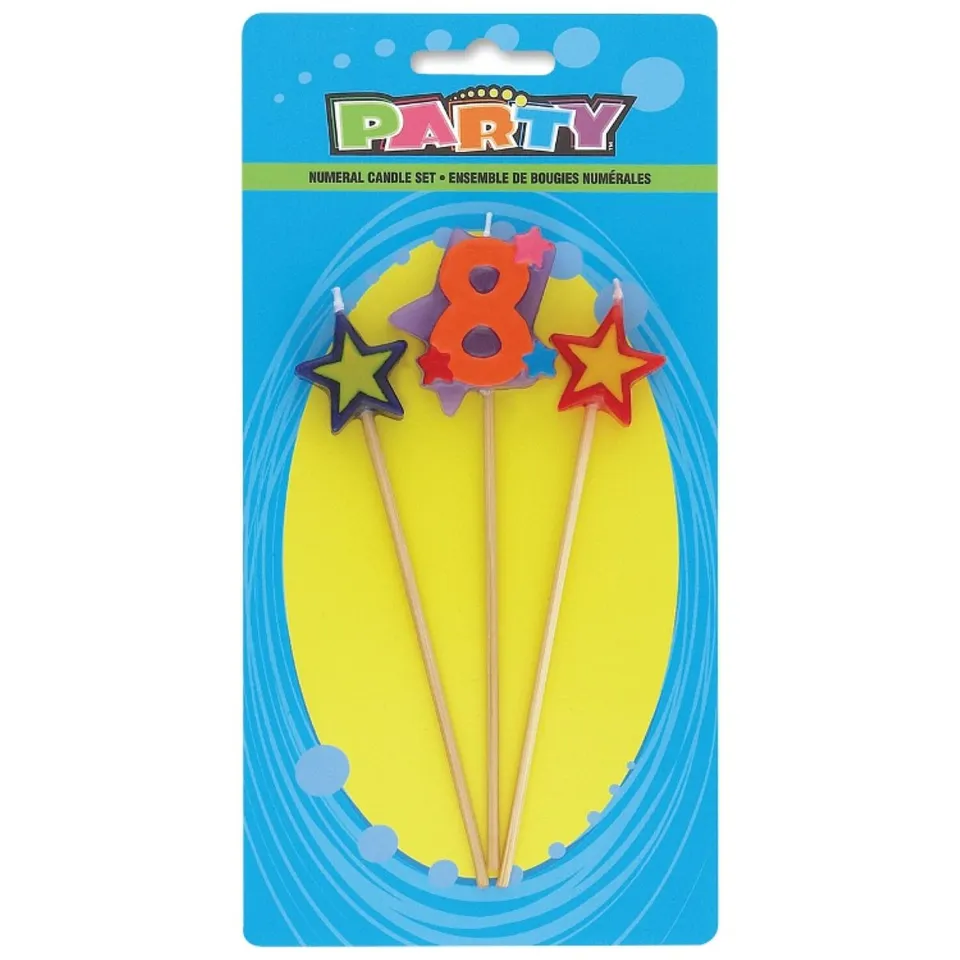 das-kost-mland-accessoires-zahlenkerze-8-mit-sterne-am-stab image 1
