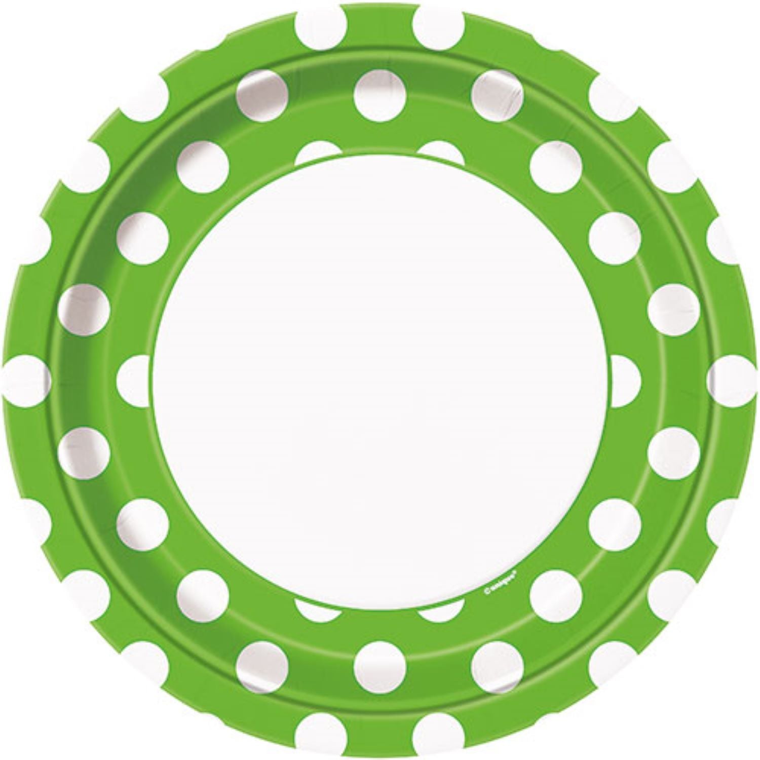das-kost-mland-dots-pappteller-18cm-lime-green-8-st-ck-kiwi image 1