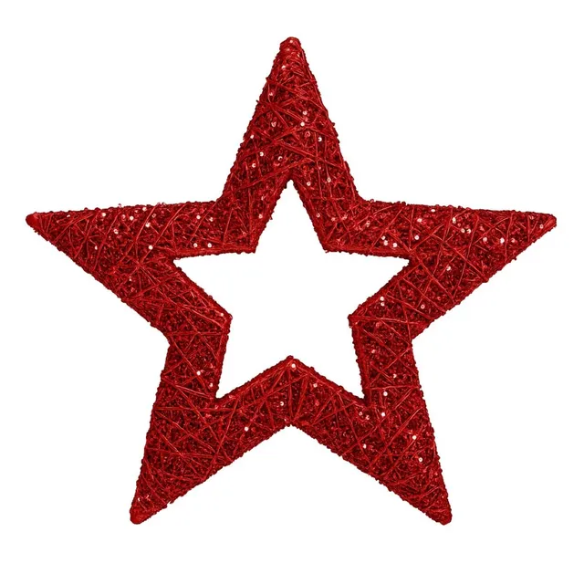 riffelmacher-deko-glitter-stern-rot-15-cm-stroh image 1