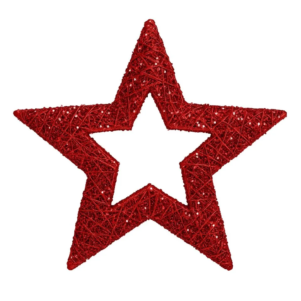 riffelmacher-deko-glitter-stern-rot-15-cm-stroh image 1