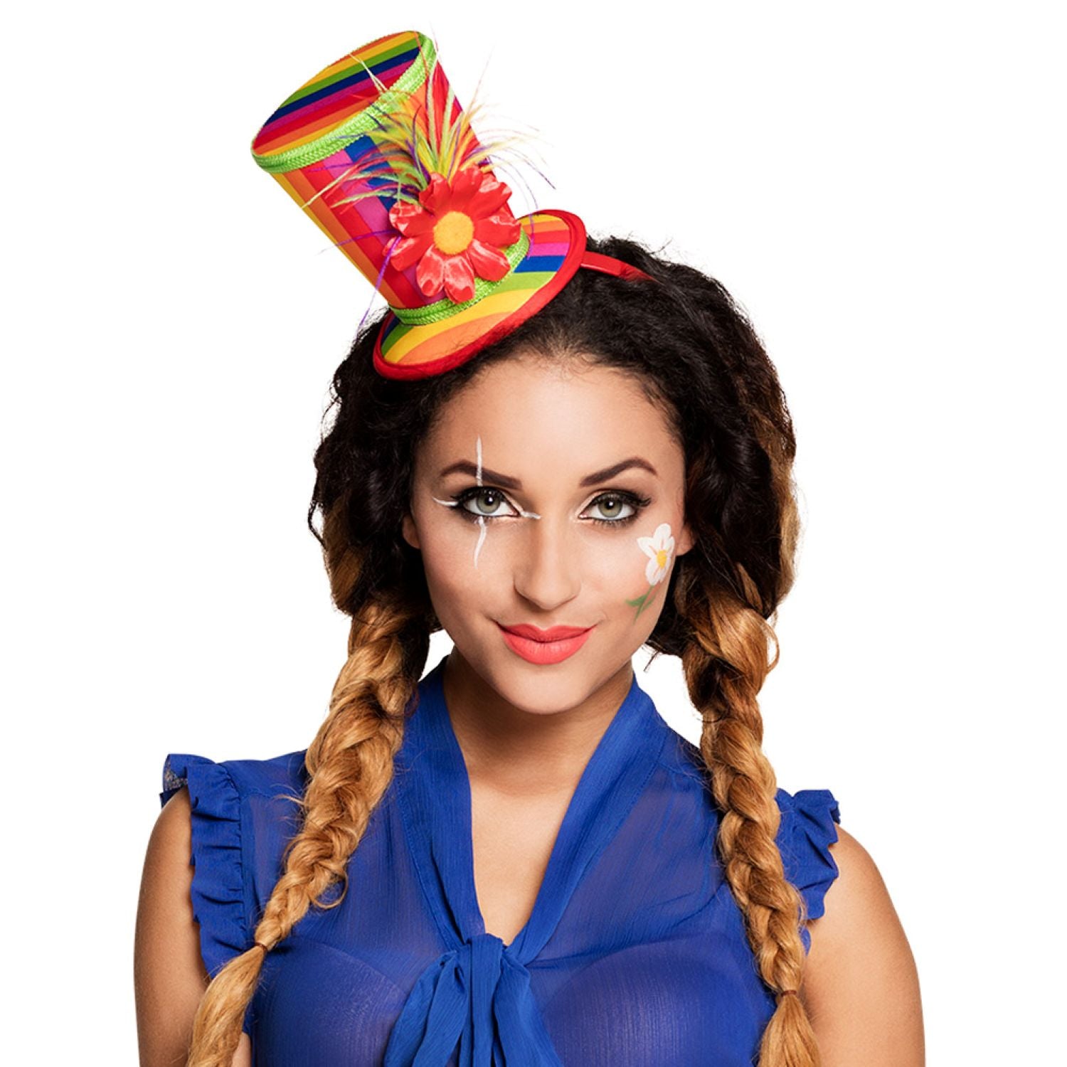 diadem-blossom-haarreif-mini-clownshut-kost-m-bunt image 1