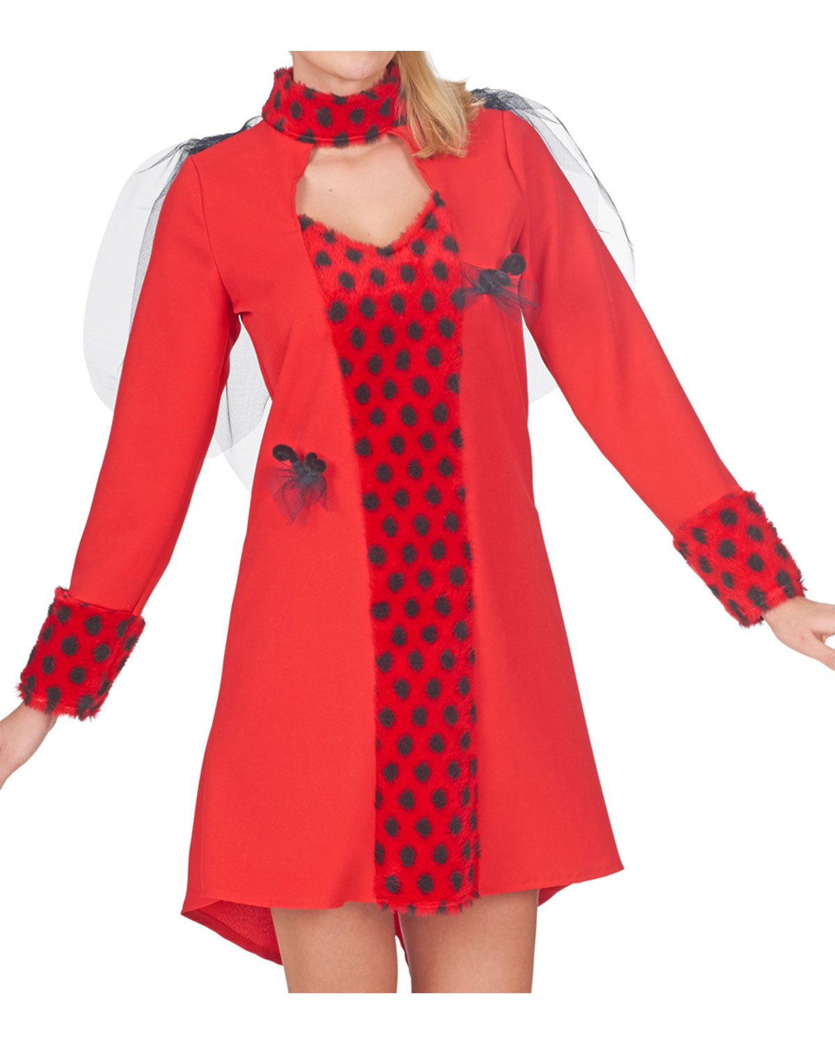 das-kost-mland-damen-marienk-fer-bella-kleid-rot-schwarz image 3