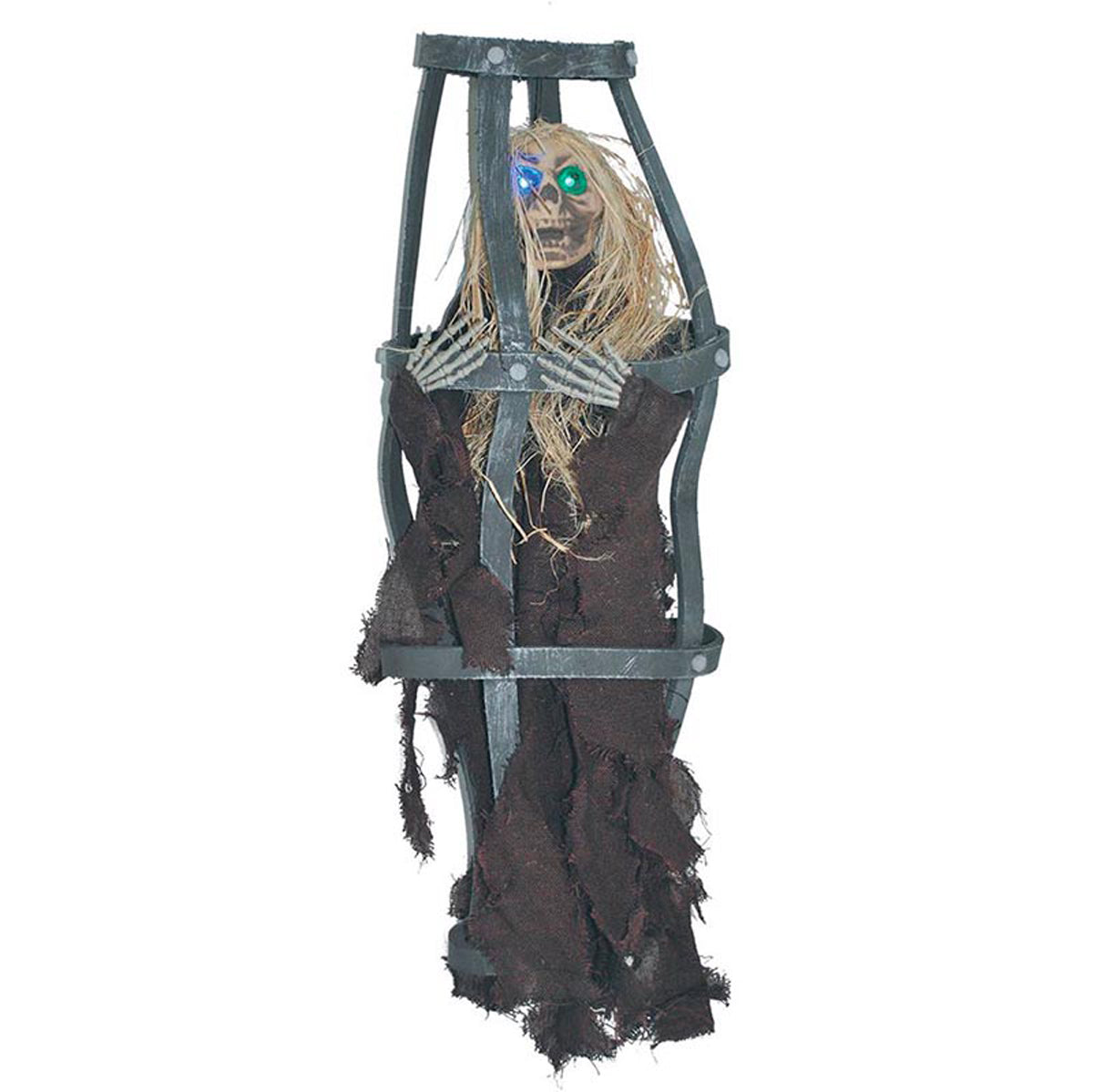 das-kost-mland-dekorationen-h-nge-figur-skelett-im-k-fig-60-cm-mit-licht image 1