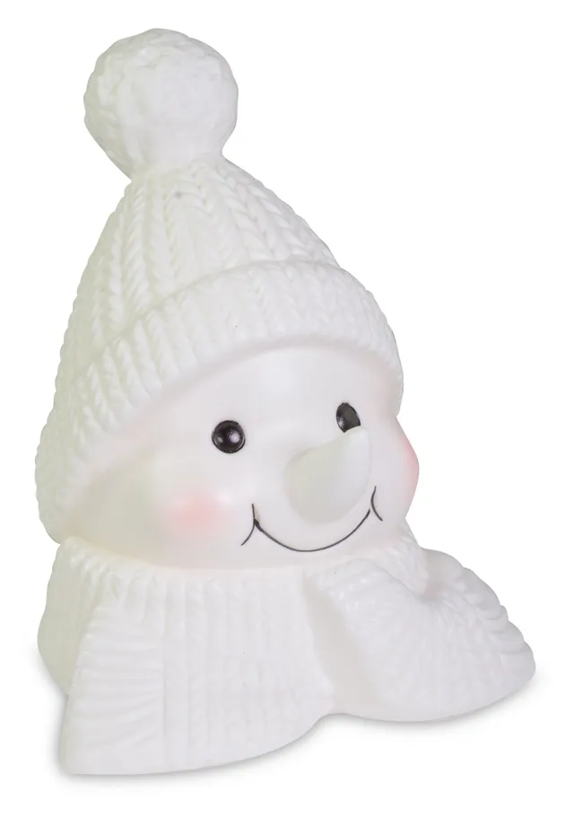 riffelmacher-led-schneemann-gesicht-wei-porzellan-11-5x14-5-cm image 1