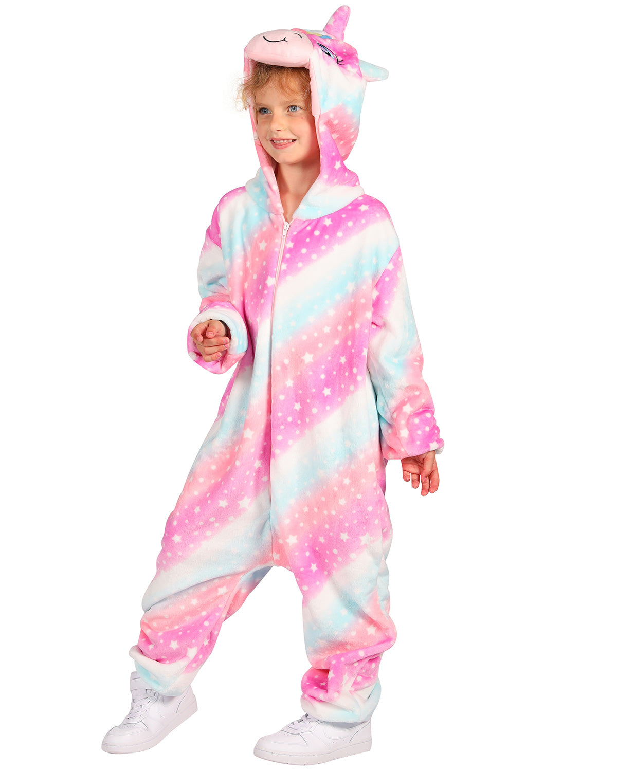 das-kost-mland-einhorn-overall-kinderkost-m-mehrfarbig-kapuze image 3