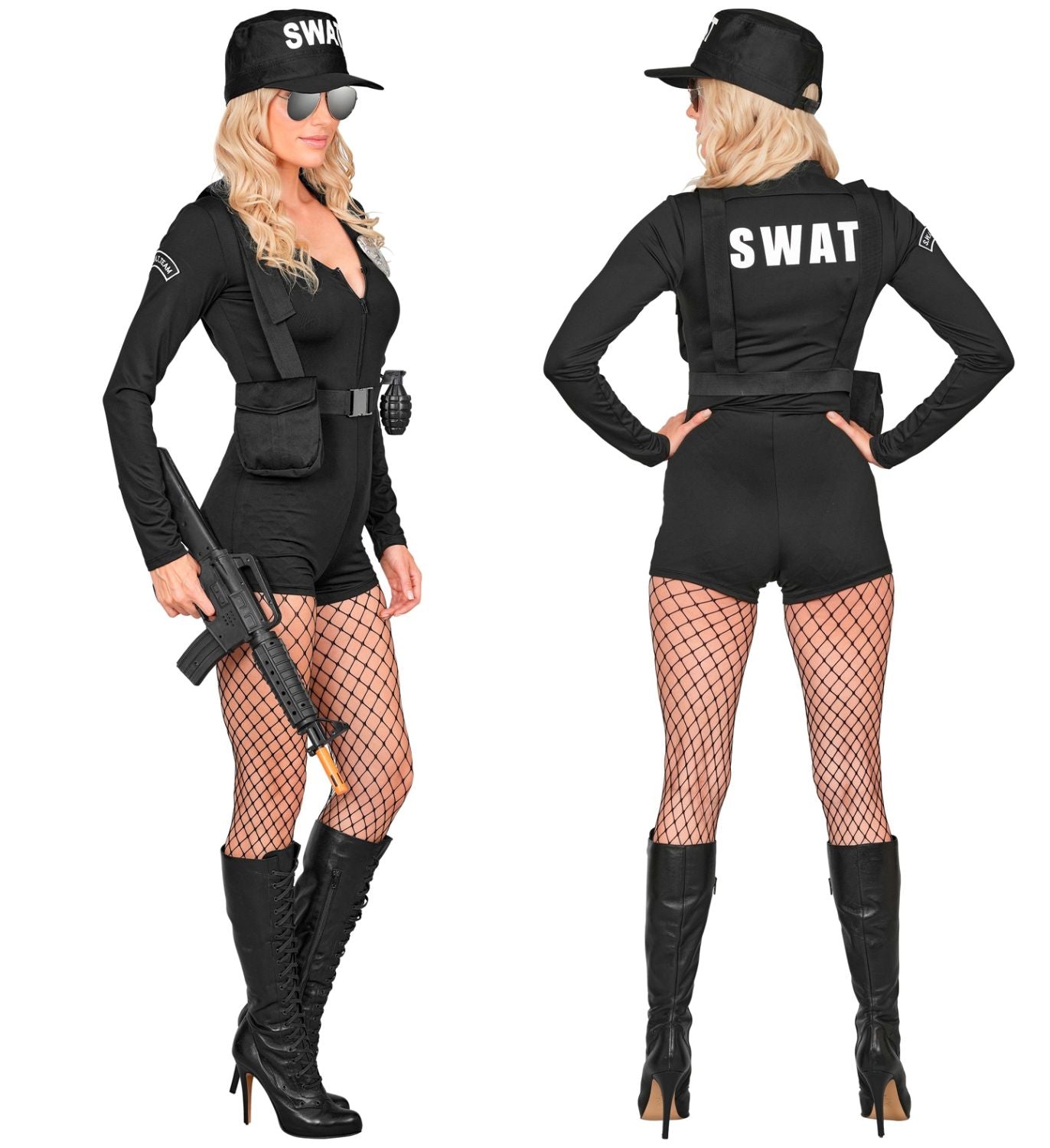 das-kost-mland-damen-s-w-a-t-agentin-kost-m-4-tlg-schwarz image 5