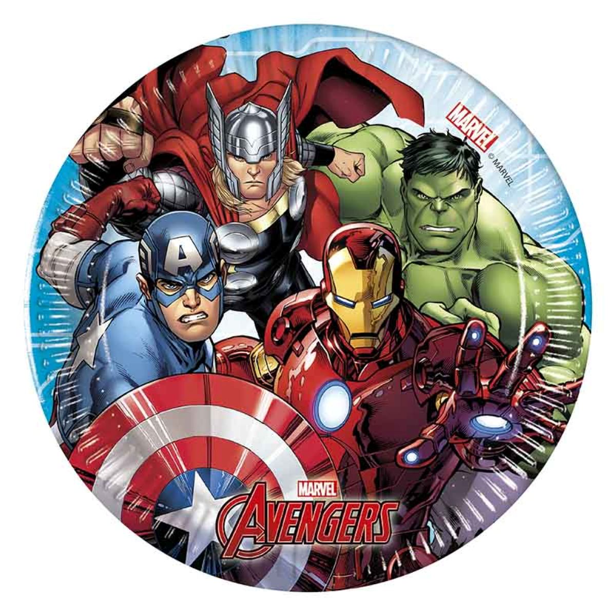 das-kost-mland-dekorationen-pappteller-avengers-20cm-8stk image 1