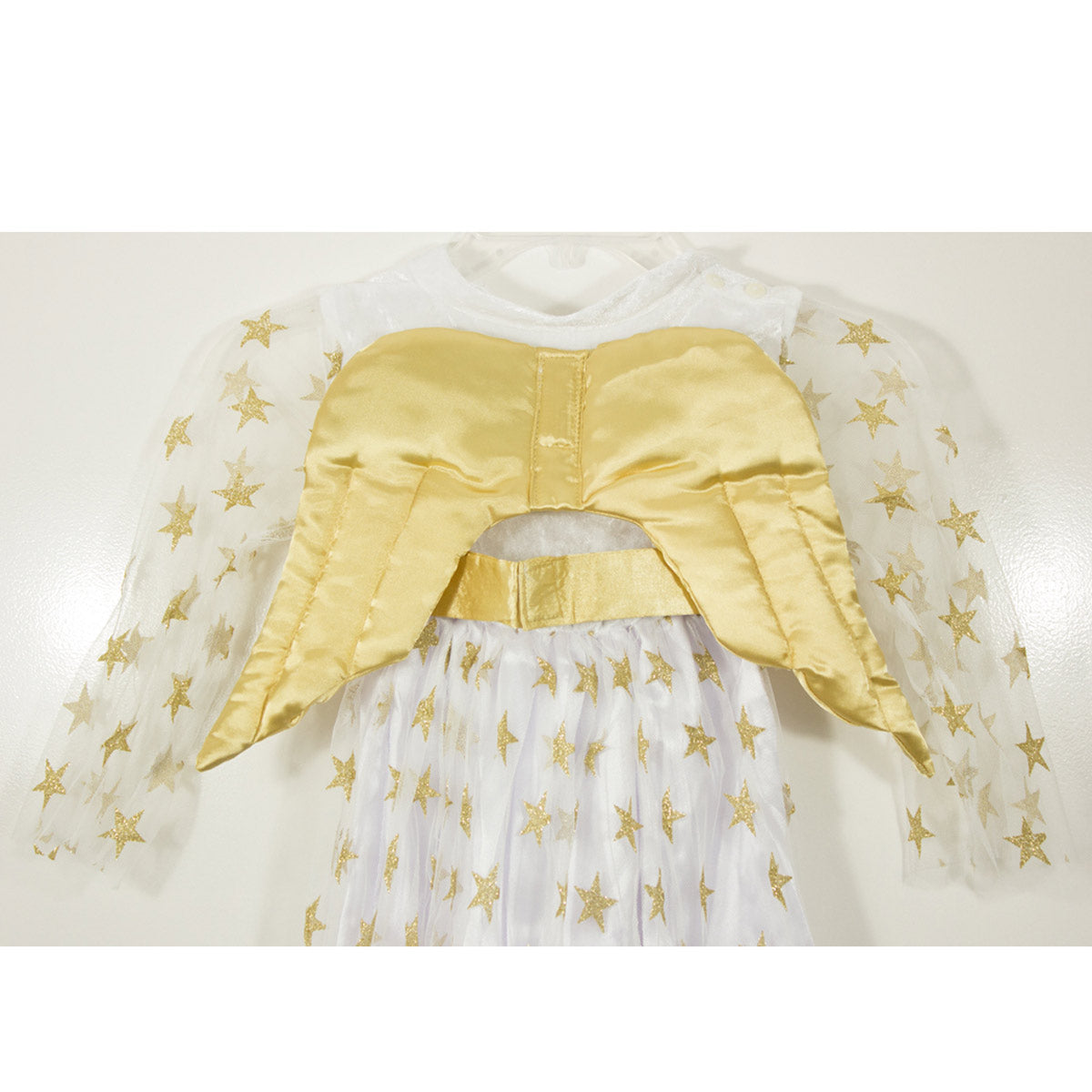 kinder-engelskost-m-sternen-engel-samtkleid-wei-gold-mit-fl-geln image 8