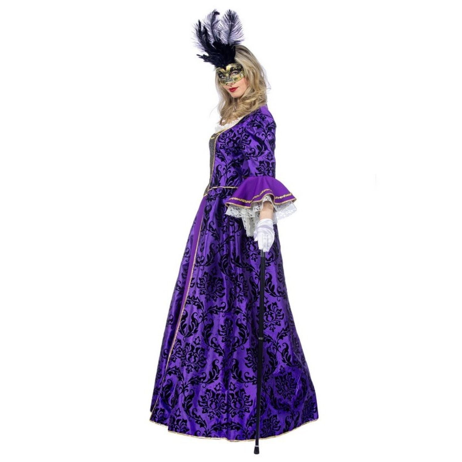 das-kost-mland-damen-venedig-barock-kost-m-kleid-lila image 3