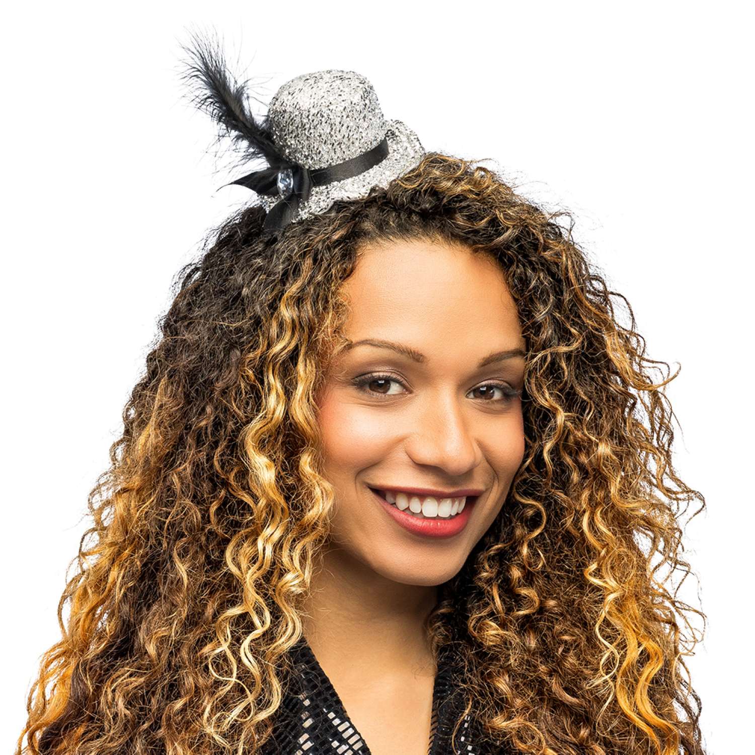 das-kost-mland-diadem-glitter-haarreif-mini-hut-glitzer-fasc image 6