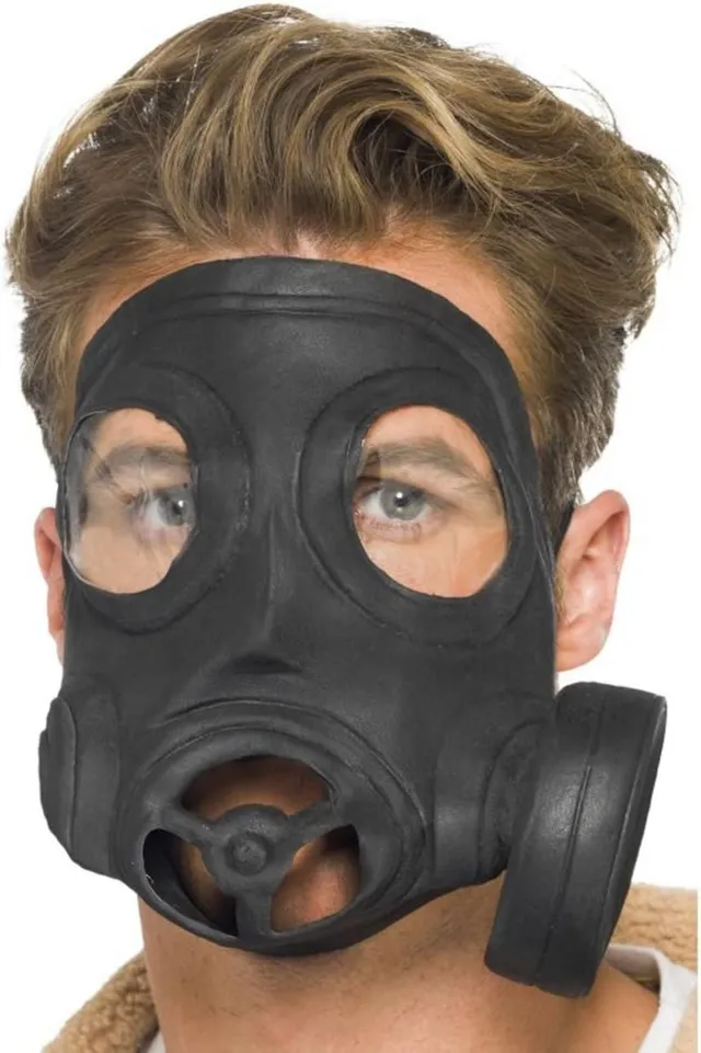 das-kost-mland-maske-gasmaske-schwarz-latex-einheitsgr-e image 1