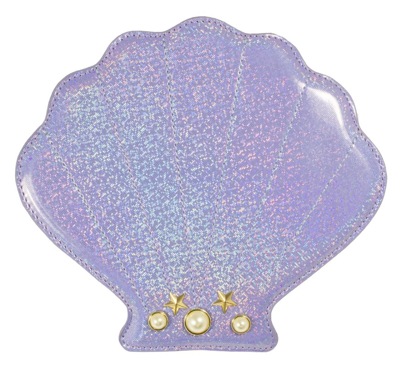 das-kost-mland-accessoires-glitzer-muschel-handtasche-flieder-21-cm image 1