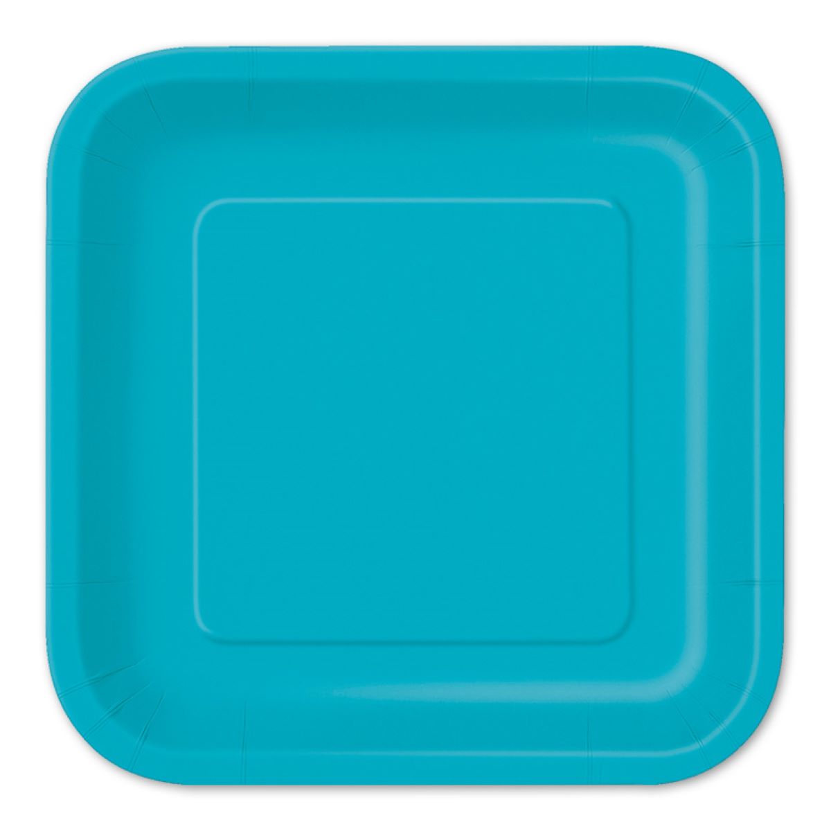 das-kost-mland-pappteller-uni-quadratisch-23cm-t-rkis-14-stk image 1
