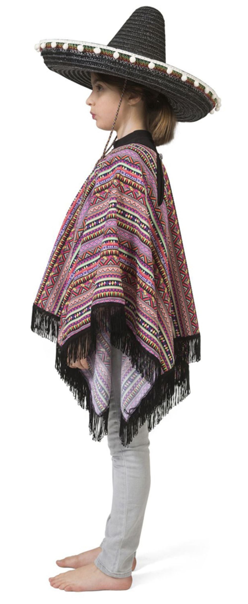 mexikaner-poncho-pedro-kinder-bunt-fasching-cape-gr-einheitsgr-e image 2