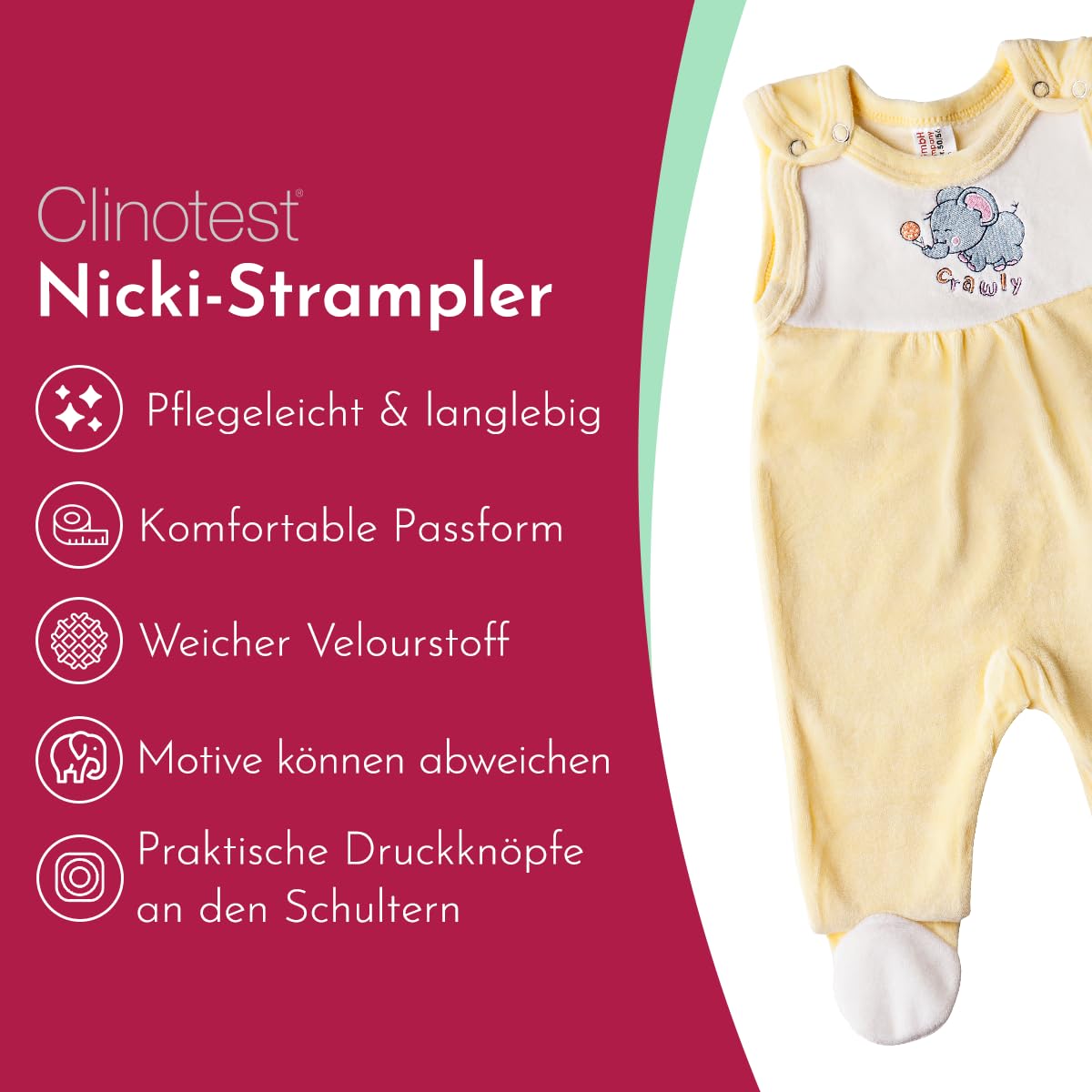 clinotest-nachwuchs-nicki-strampler-gelb-baumwolle-74-80 image 2