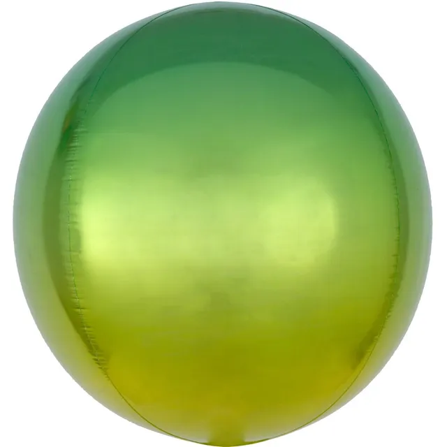 das-kost-mland-orbz-ombr-40cm-folienballon-gelb-gr-n image 1