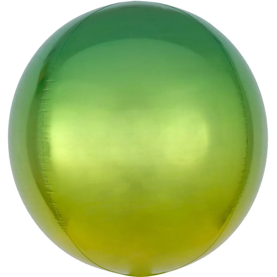 das-kost-mland-orbz-ombr-40cm-folienballon-gelb-gr-n image 1