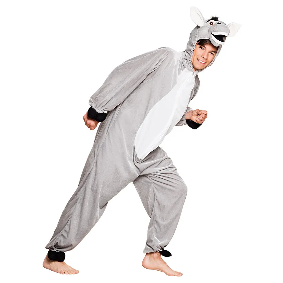 das-kost-mland-esel-kost-m-herren-grau-overall-kapuze image 1