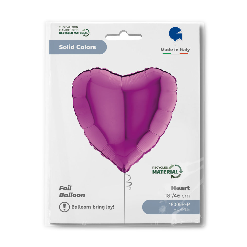 herz-folienballon-uni-lila-18-zoll-46cm-helium image 2