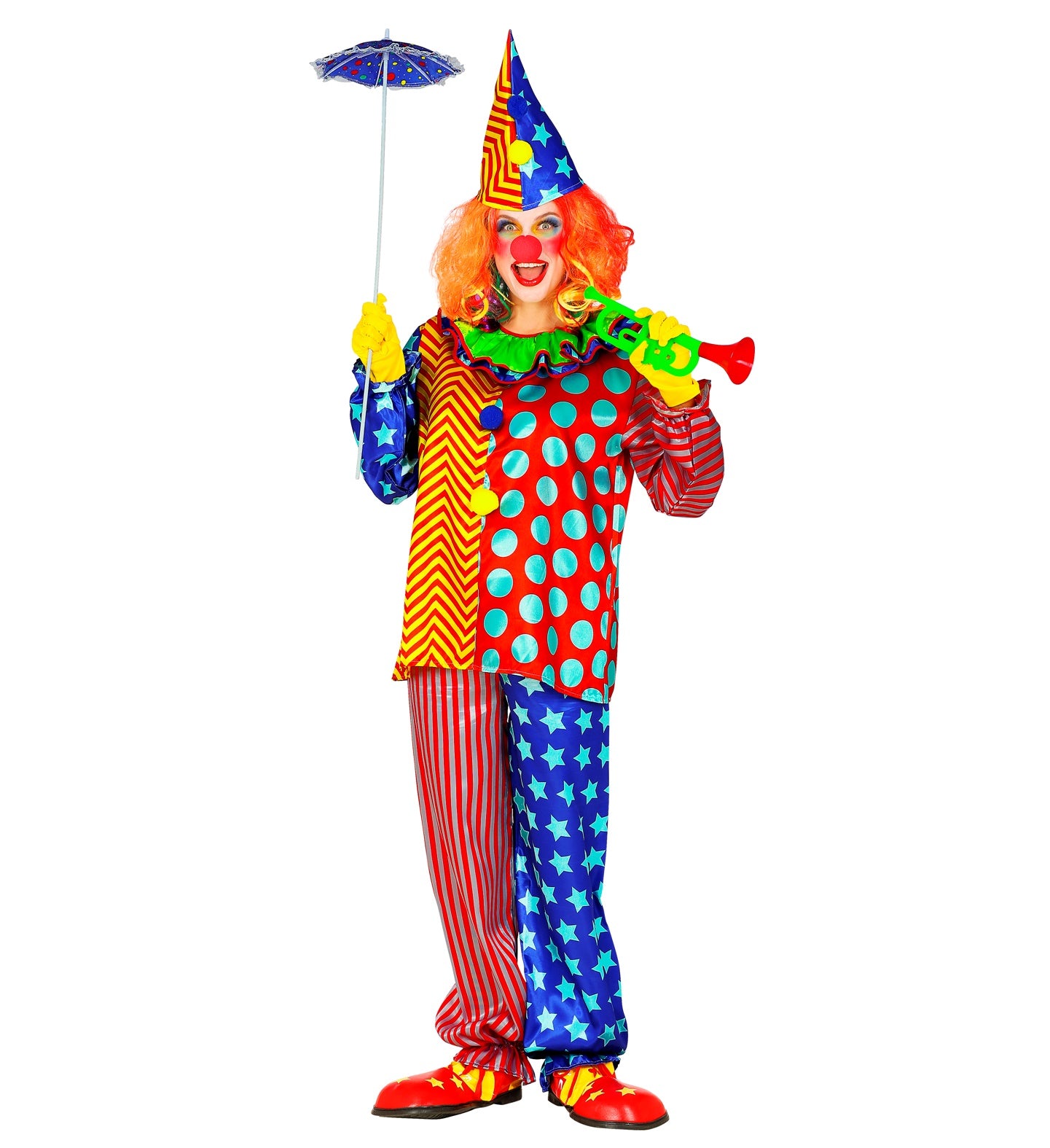 das-kost-mland-mika-clown-kost-m-mehrfarbig-mit-hut-herren image 3