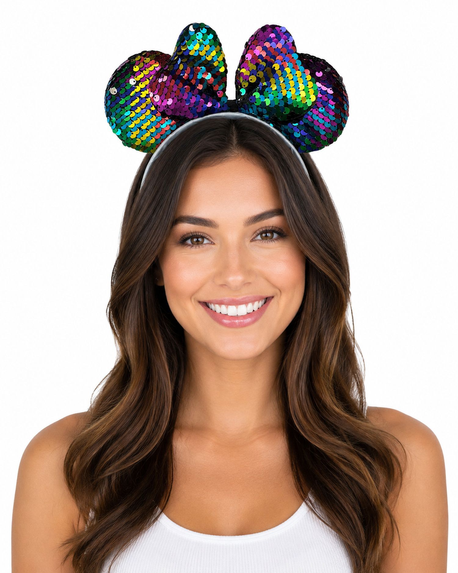 das-kost-mland-accessoires-mausohren-haarreif-regenbogen-glitzer image 1