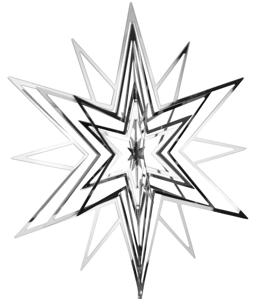 riffelmacher-17859-christbaumspitze-stern-33-cm-silber-metall image 2
