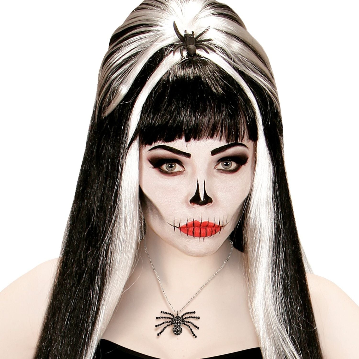 halskette-strass-spinne-schwarz-zink-gothic-schmuck image 5
