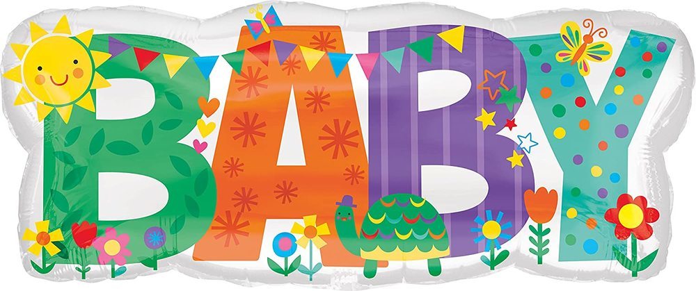 das-kost-mland-welcome-baby-supershape-folienballon-83x35cm image 1