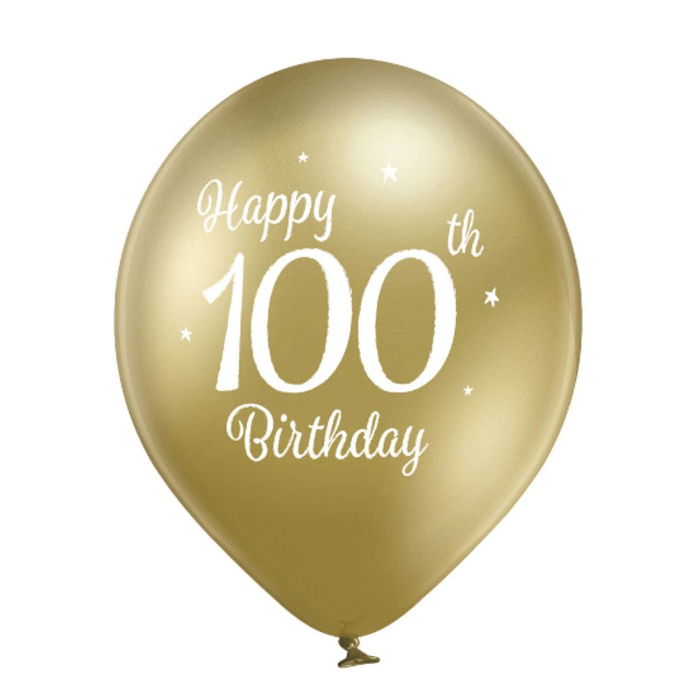 das-kost-mland-dekorationen-luftballon-30cm-happy-100th-birthday-6stk image 2