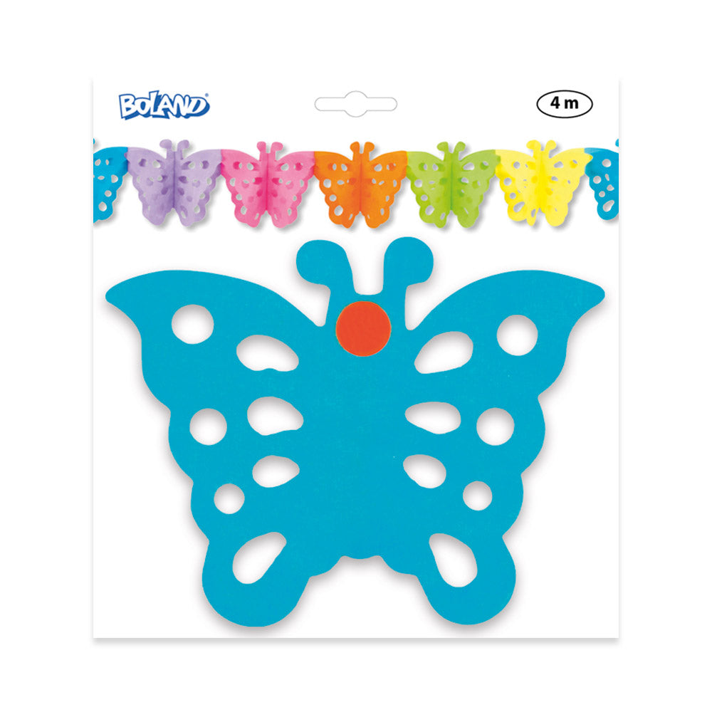 das-kost-mland-dekorationen-papiergirlande-schmetterling-400cm-bunt image 2