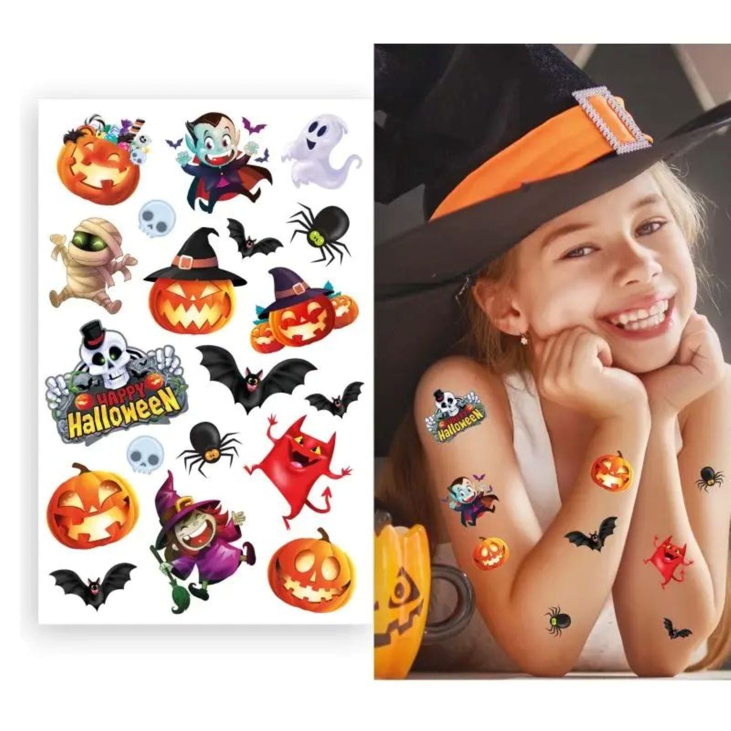 das-kost-mland-accessoires-k-rbisse-geister-tattoos-1-bogen-kinder image 2