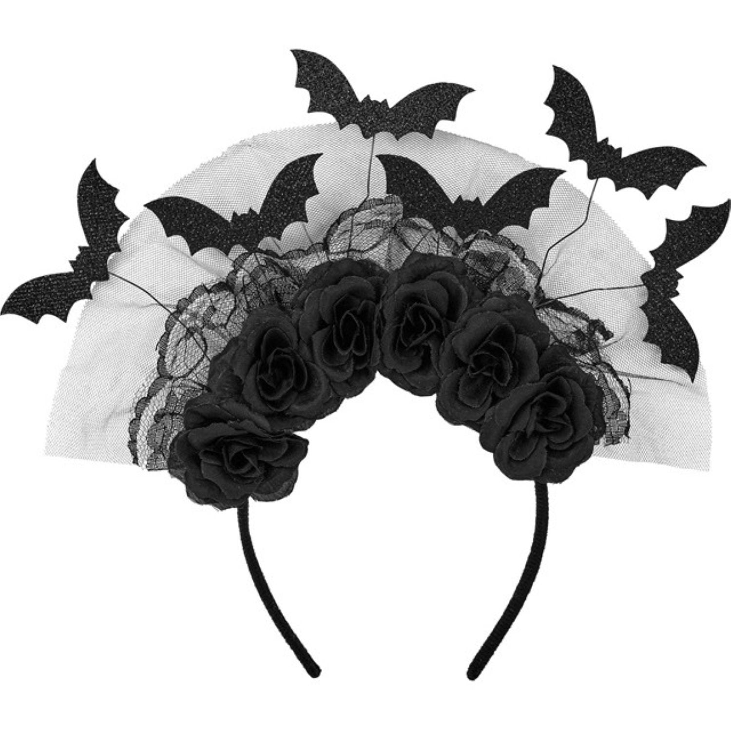 das-kost-mland-haarreif-flederm-use-rosen-schwarz-halloween image 1