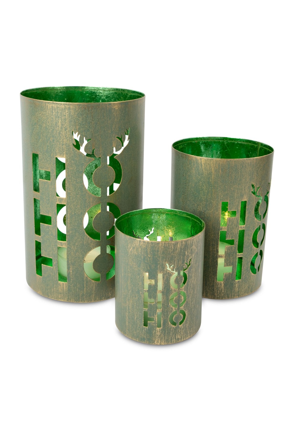 das-kost-mland-hohoho-laternen-gr-n-metall-3er-set-13435 image 1